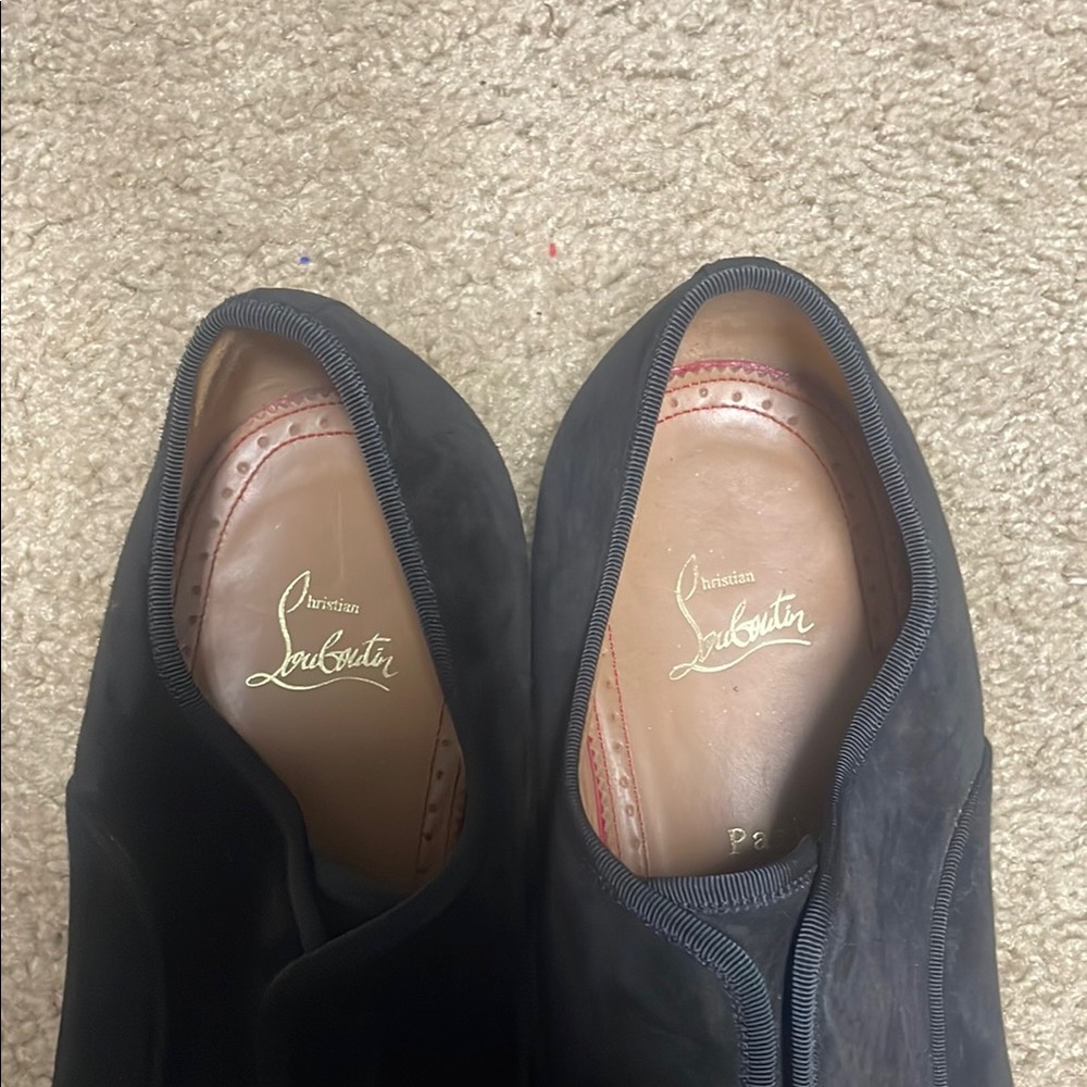 Men's Black Suede Shoes - Picture 3 of 4